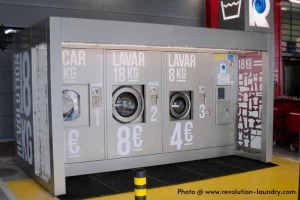 Waschmaschinen beim Intermache, Wäsche waschen im Vanlife Style