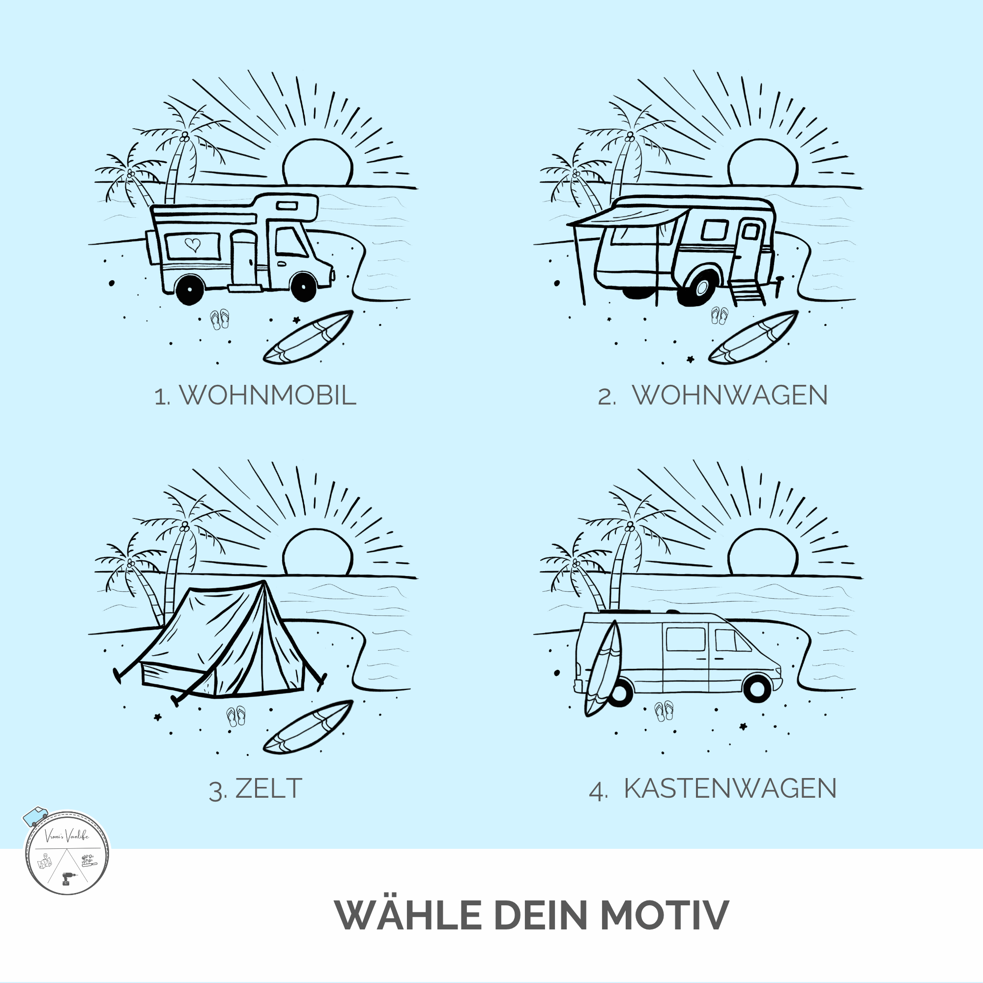 Frühstücksbrettchen Bambus "Beach" Zelt – personalisierbar – Bild 5