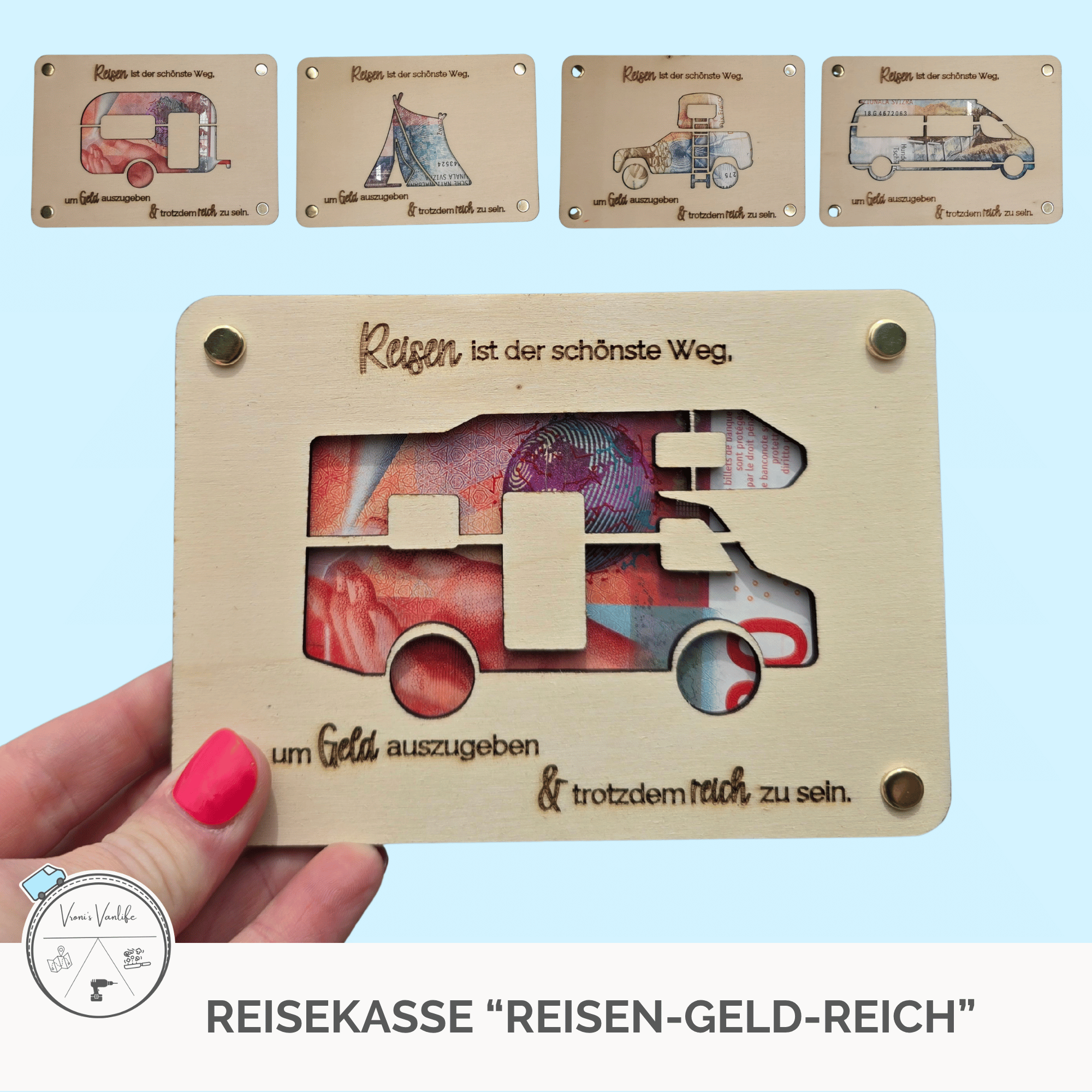 Reise-Kasse „Reisen-Geld-Reich“