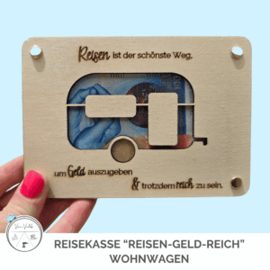 Reise-Kasse "Reisen-Geld-Reich" - Wohnwagen