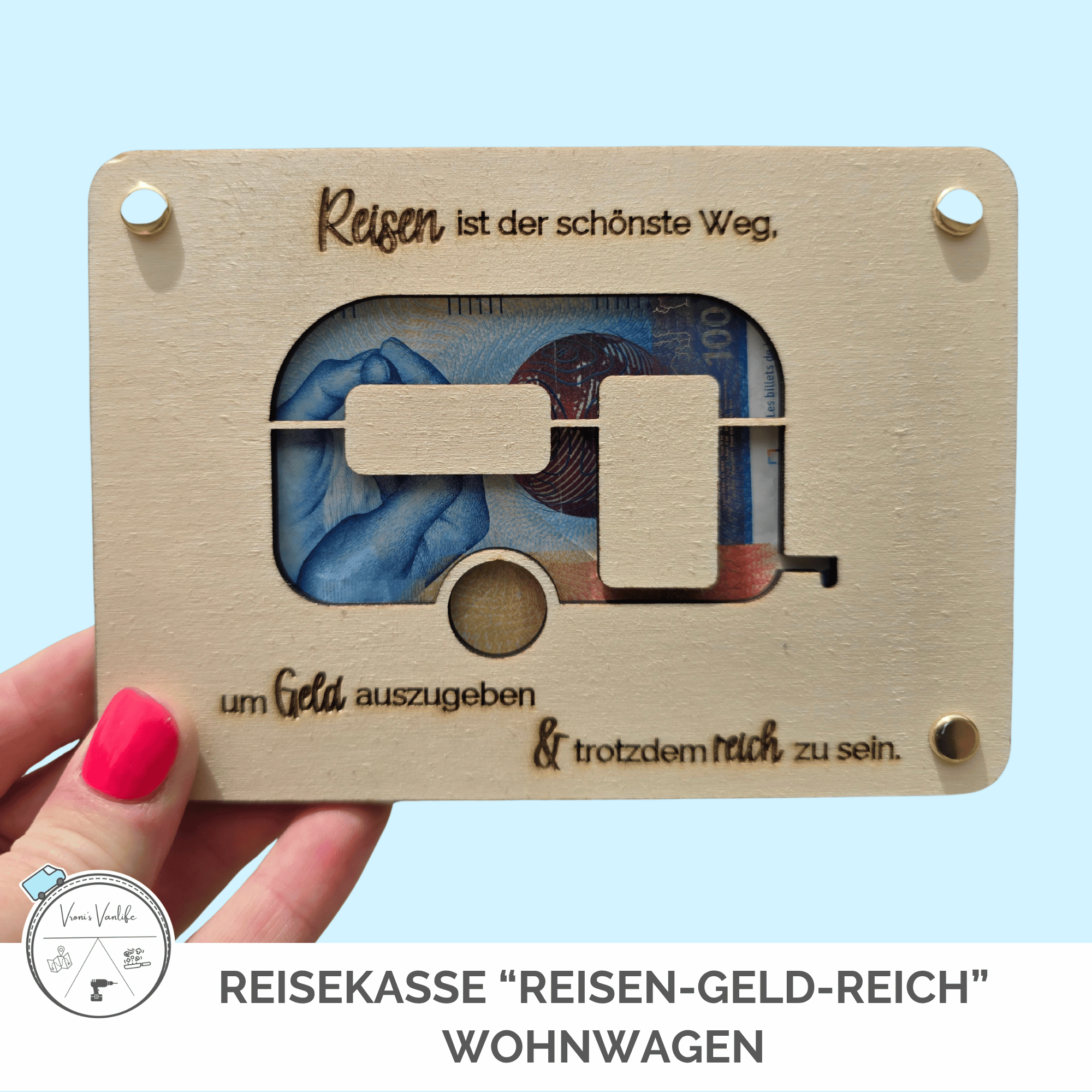 Reise-Kasse "Reisen-Geld-Reich" - Wohnwagen