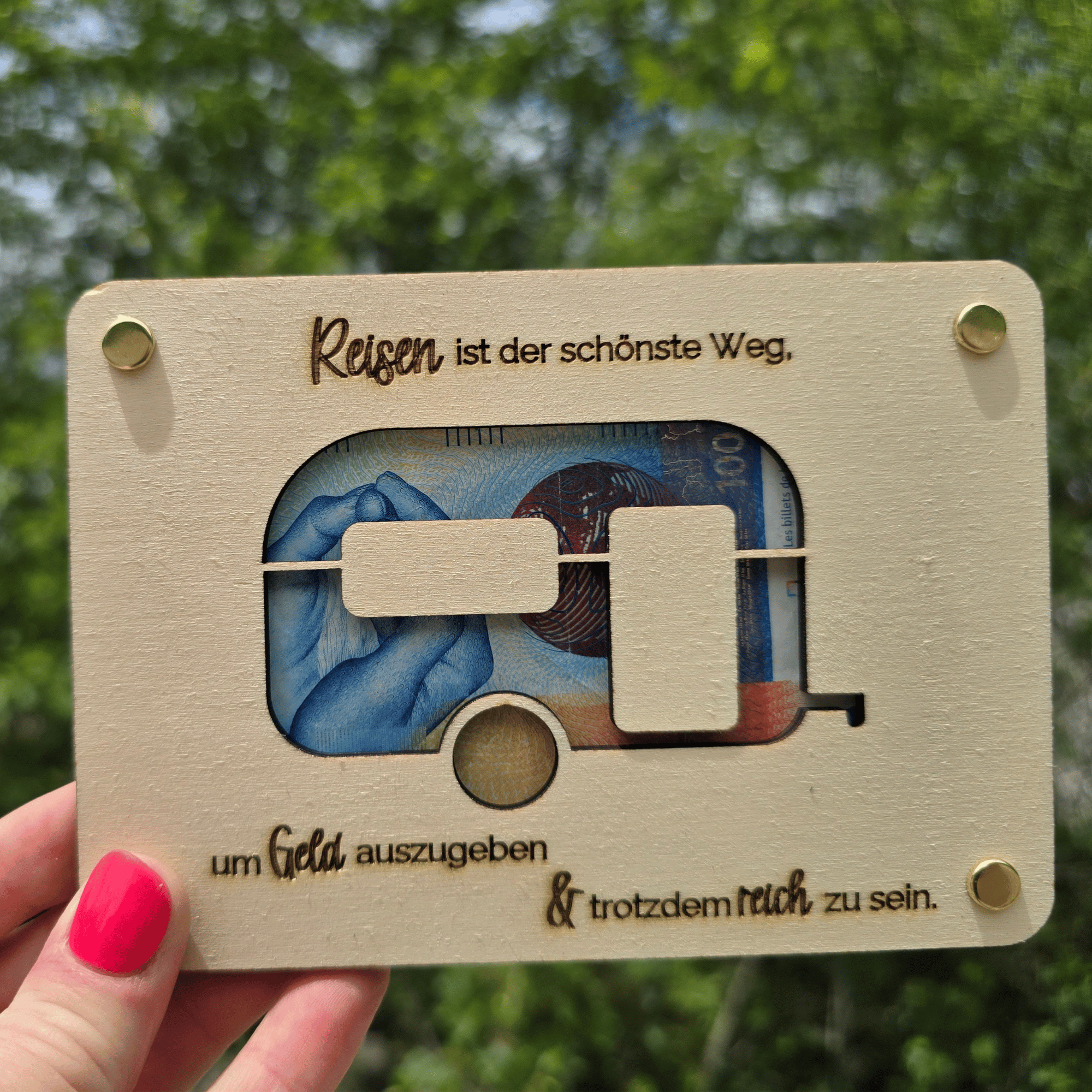 Reise-Kasse "Reisen-Geld-Reich" - Wohnwagen – Bild 8