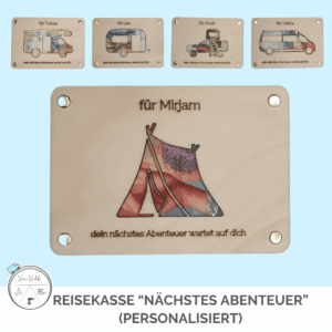 Reise-Kasse "nächstes Abenteuer" - personalisierbar