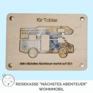 Reise-Kasse „nächstes Abenteuer“ – Wohnmobil – personalisierbar