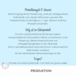Infografik zu Fertigung, Versand und Naturmaterial Holz bei VronisVanlife