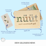 Persönliche Geschenke: Geld kreativ verpacken zu Weihnachten mit Holzschild